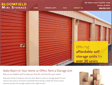 Tablet Screenshot of bloomfieldministorage.com